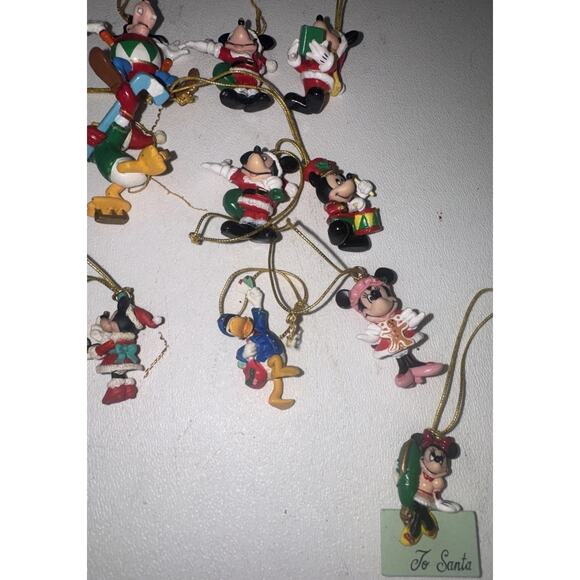 10- Vtg Disney Mickey & Minnie Mouse Goofy Donald Daisy Duck Christmas Ornaments - Picture 4 of 5